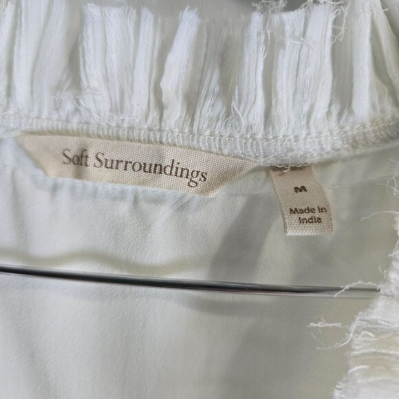 Soft Surroundings Villette Lace Handkerchief Midi White Boho Dress, M, NWOT - Picture 5 of 11